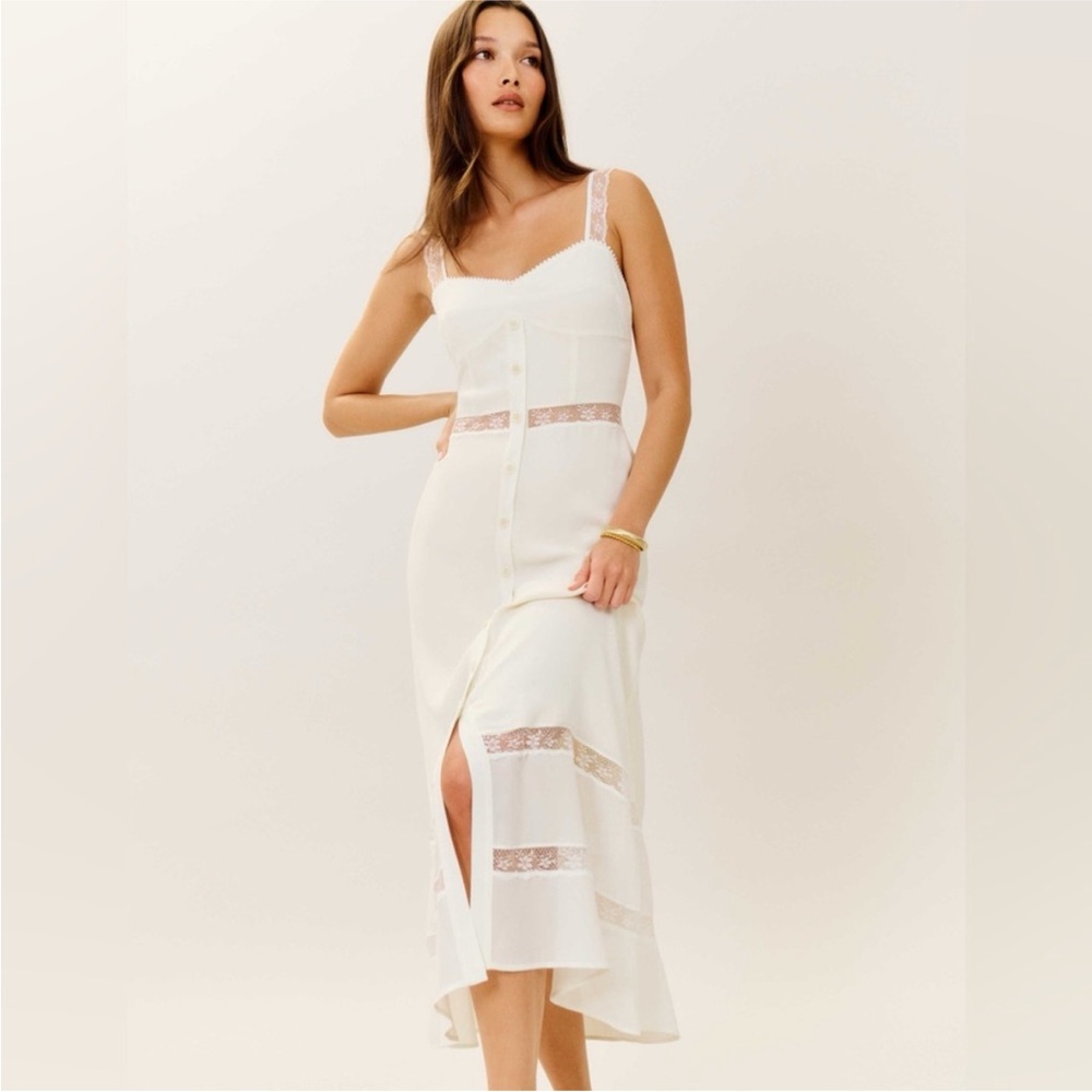 New with tags Reformation Wynton Dress White